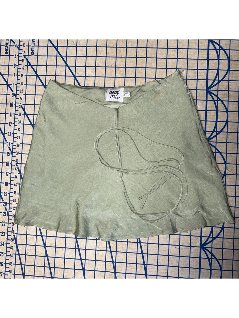 Princess Polly Satin Tie Back Mini Skirt